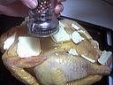 Chapon farci aux cèpes et noix - 16.2