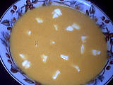 crème aux légumes : Assiette de crème de carottes