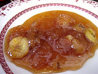 bergamote zeste : Coupelle de confiture de bananes et bergamotes