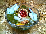 curaçao : Coupe de fruits au curaçao