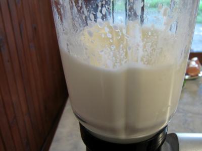 préparer lait de coco