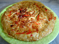 omelette : Assiette d'omelette végétarienne
