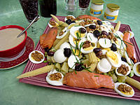 saumon fumé : Salade de pommes de terre et saumon en salade