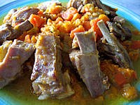 Image : recette Poitrine de porc aux patates douces