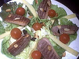 Image : recette Salade de magret au Cantal