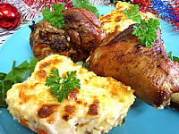 crème allégée : Assiette de souris d'agneau et gratin parmentier aux carottes