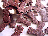 sucre vanillé : Sapins aux amandes et cacao