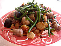 Image : recette Navets et haricots verts au wok