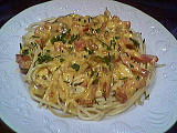 Image : recette Sauce carbonara aux échalotes