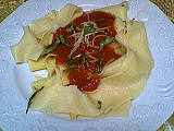 Recette Assiette de lasagnes à la tomate
