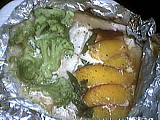Poissons : Papillote de colin ou de merlu à la nectarine