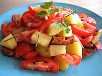 Image : recette Restes de saucisses et de cervelas en salade