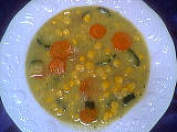 Image : Assiette de potage au maïs