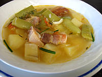 Recette Assiette de soupe au lard et patates douces