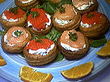Poissons : Assiette de vol au vent de saumon