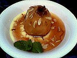 Pudding de romarin aux poires