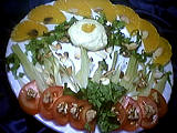 entrée à base de fromage : Assiette de salade minceur fenouil et roquefort
