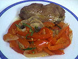 Image : recette Escalopes de dinde aux poivrons