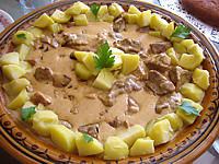 Sauté de porc au brie et aux cèpes