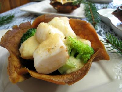 Image : recette Coupelles de crêpes farcies aux encornets