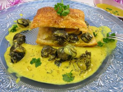 Recette Feuilleté d'escargots aux épices