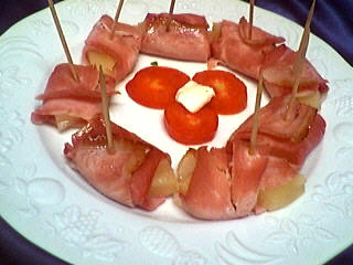 Recettes rapides : Assiette d'ananas au jambon