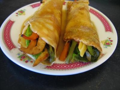 Recette Crêpes chinoises aux légumes