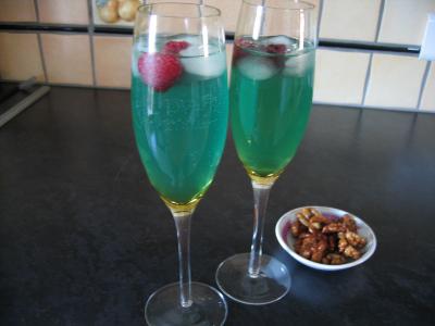 sucre brun : Verres de cocktail valentin au champagne