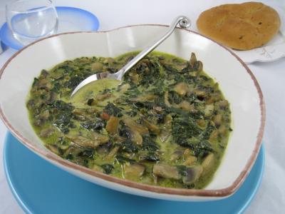 Recette Assiette d'épinards à la crème
