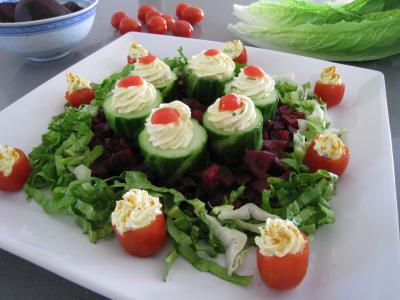 Concombres farcis "au nid"