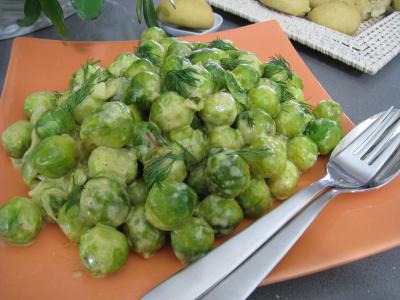 beurre allégé sans sel : Plat de choux de Bruxelles à la moutarde