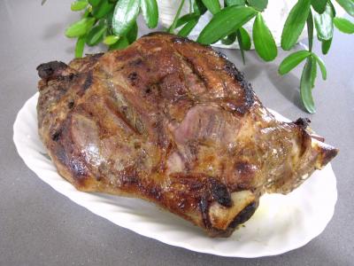 Gigot d'agneau : Gigot caramélisé au miel