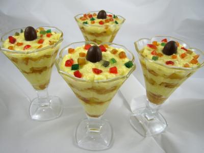 noix de coco : Coupes de mascarpone à la noix de coco et mangue