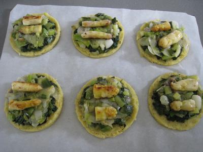 Polenta aux ognasses, aux épinards et aux asperges - 13.4