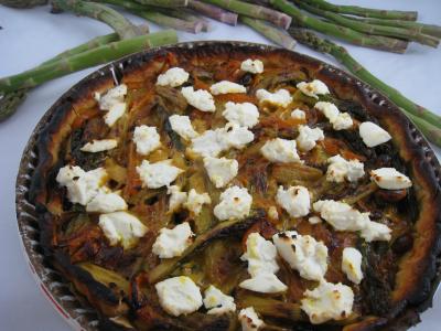 Image : recette Tarte aux asperges au fromage frais de chèvre