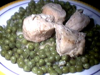 plat unique : Assiette de dinde aux petits pois