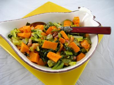Recette Saladier de chou pointu aux patates douces