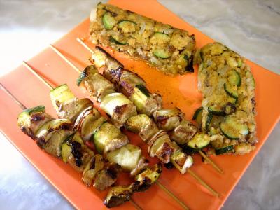 Brochettes de porc aux restes de polenta - 8.3