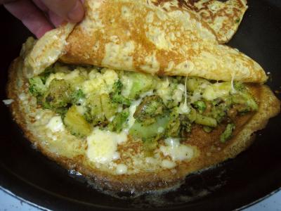 Pains & pâtes : Crêpes aux brocolis et aux noix