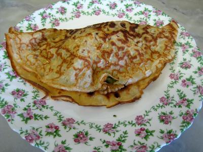 farine : Crêpes aux brocolis et aux noix