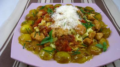 Image : recette Sauté de dinde aux mirabelles