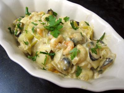 Cassolettes de moules et polenta au boursin - 11.2