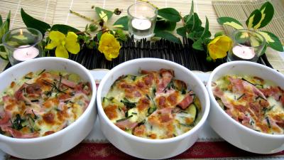 cassolette : Cassolettes de blé aux courgettes