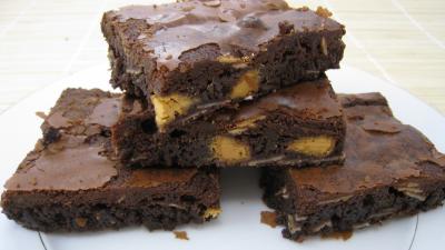 farine type 45 : Carrés de brownies au chocolat blanc