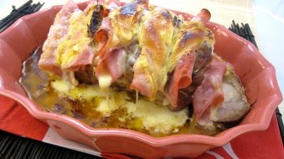beurre allégé salé : Rôti de porc farci au jambon et reblochon