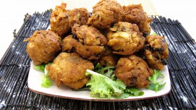 Cuisson au bain de friture : Assiette de croquettes aux tagliatelles aux champignons