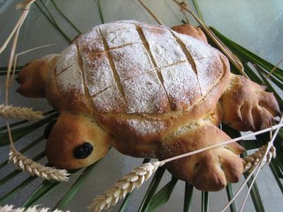 levure de boulanger : Pain tortue aux oignons