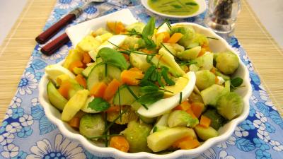 Image : recette Salade de potiron et choux de Bruxelles
