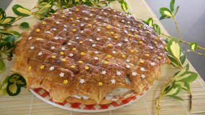 pâte feuilletée : Galette des rois à la chantilly