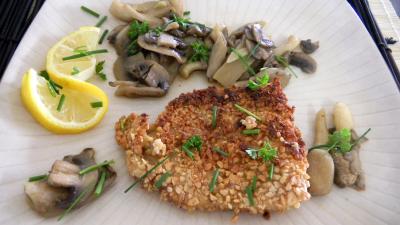 Recette Assiette de merlan aux champignons et pleurotes